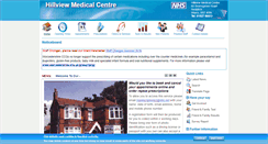 Desktop Screenshot of hillviewmedcentre.co.uk